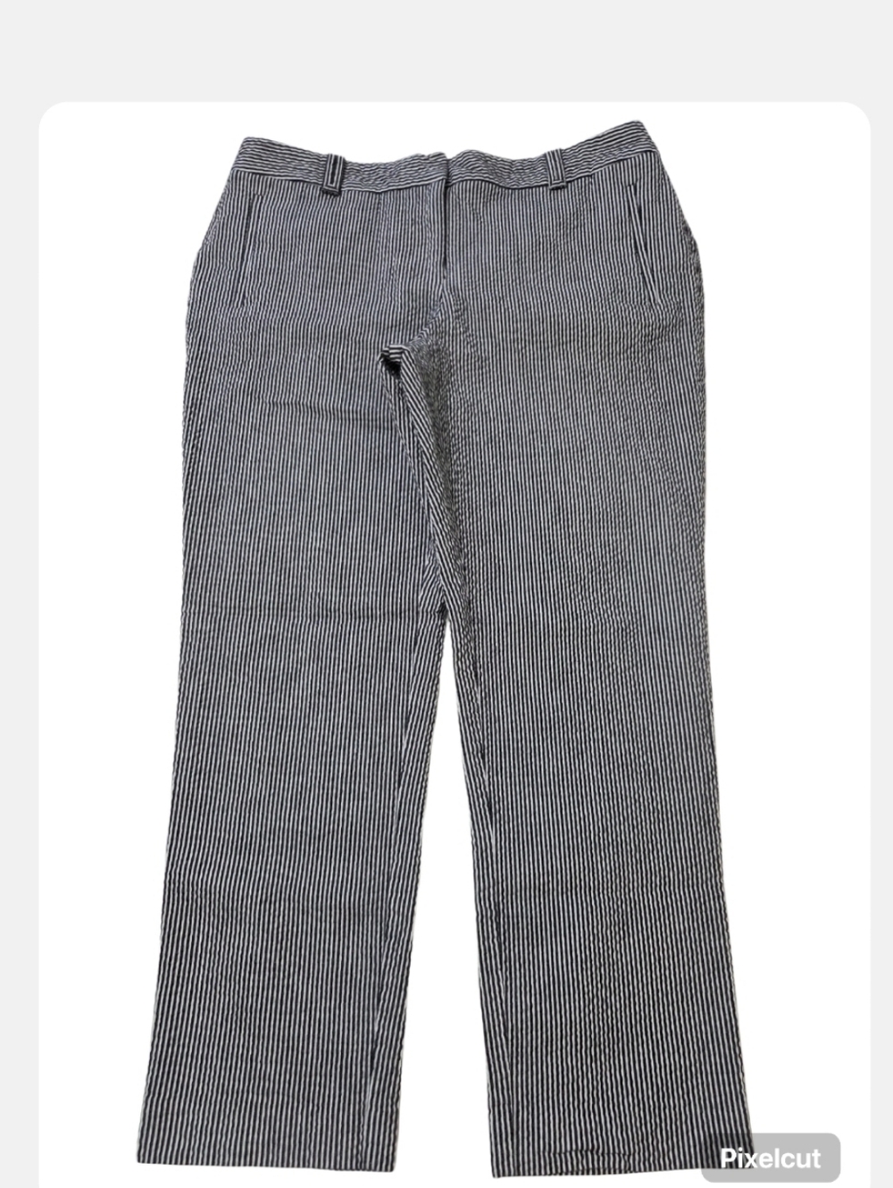 Charter Club Seersucker Ankle Trousers.